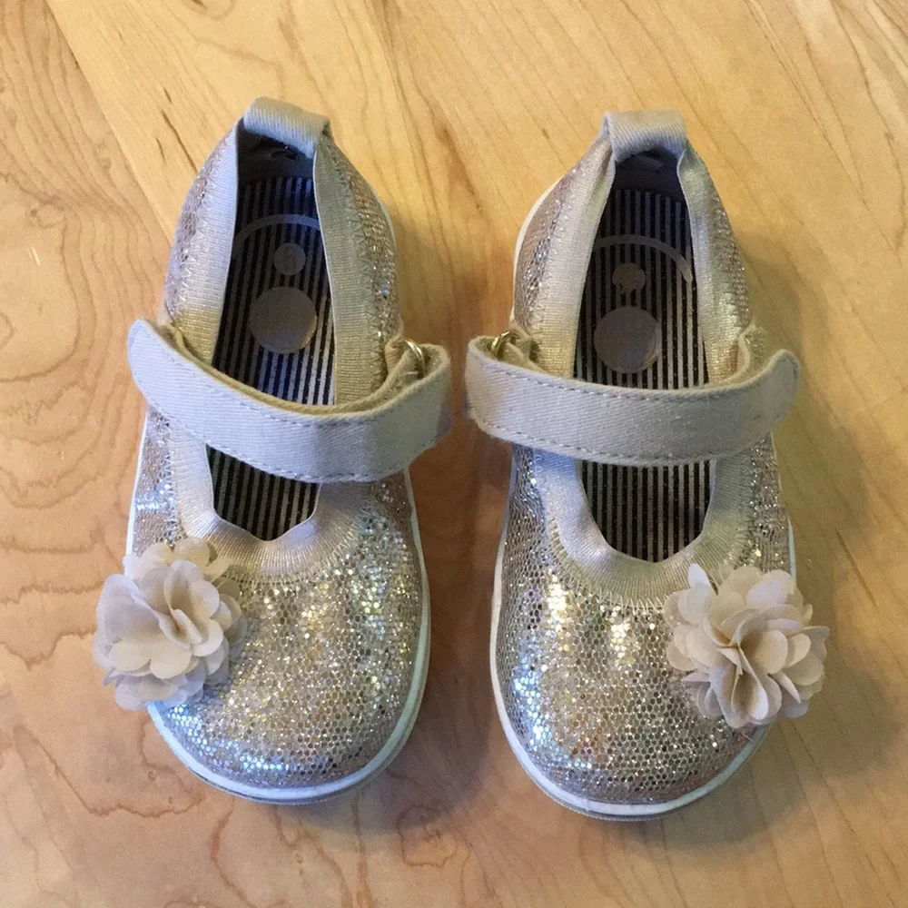 Wonder Nation Glitter Sparkly Mary Jane Shoes